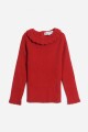 Sweater con volado ROJO