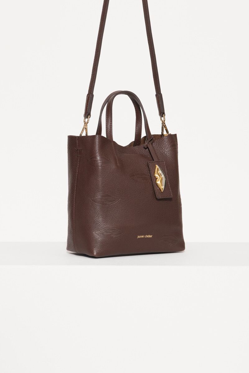 TOTE KISSES SMALL Marron