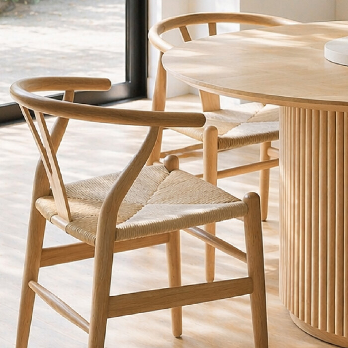 COMEDOR WISHBONE NATURAL - INCLUYE MESA IMPERIAL + 4 SILLAS WISHBONE COMEDOR WISHBONE NATURAL - INCLUYE MESA IMPERIAL + 4 SILLAS WISHBONE