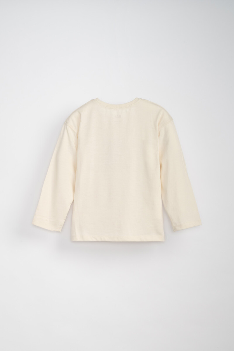 Remera estampa Beige