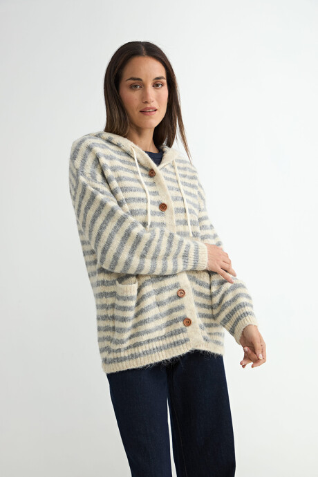 SACO CASTANEA C/CAPUCHA AZUL