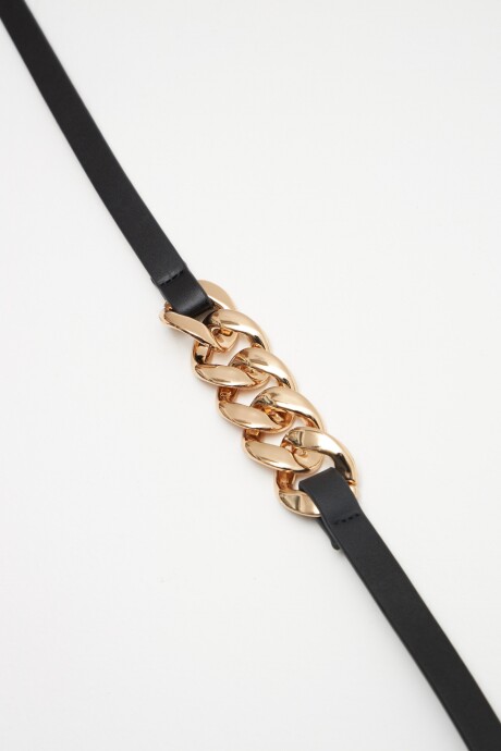 Cinturón con cadena negro