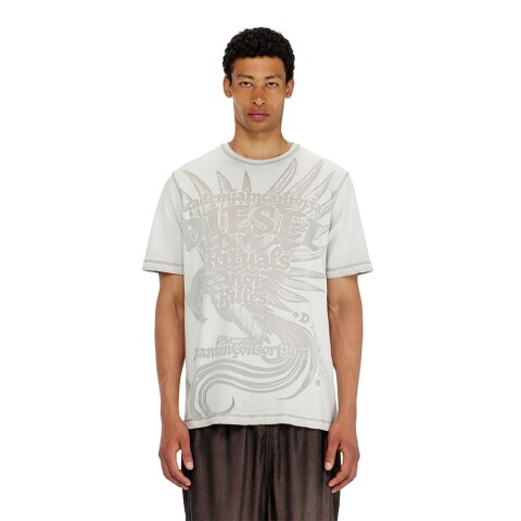 Camiseta Para Hombre T-Rawjust-Aa1 Gris Claro