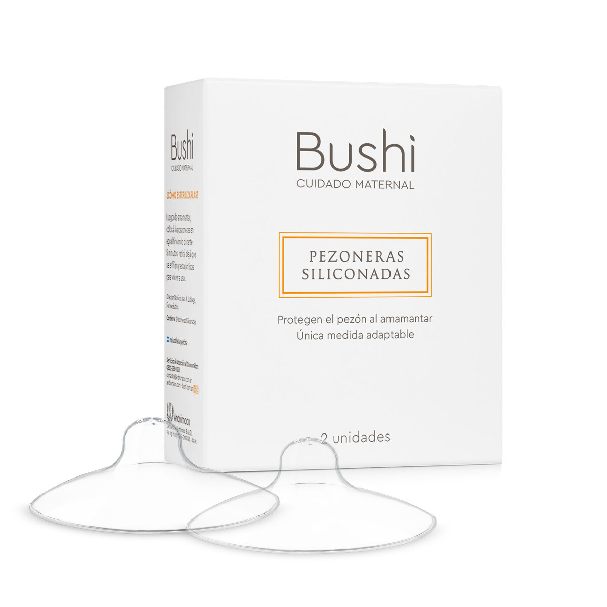 Pezoneras Silicona Lactancia x2 - Bushi 