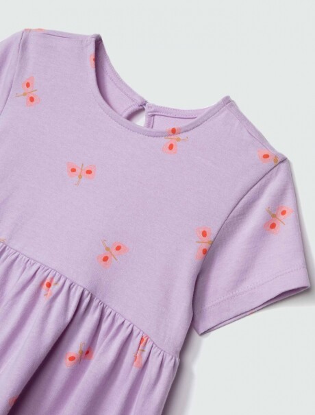 VESTIDO INFANTIL ESTAMPADO LILA