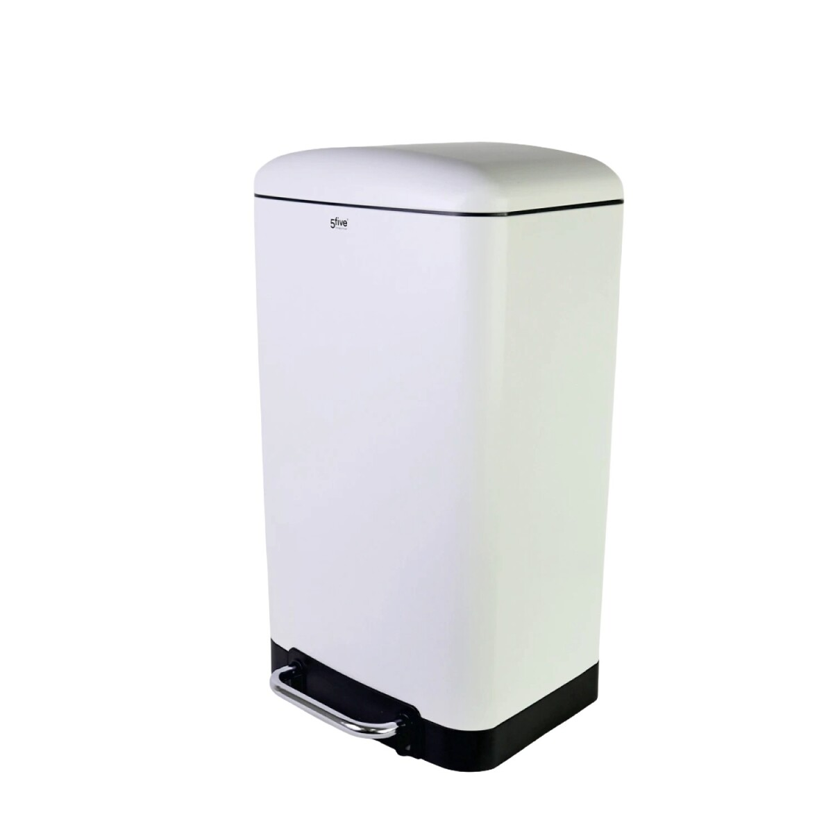 BASURERO METAL BLANCO C/PEDAL 30L 