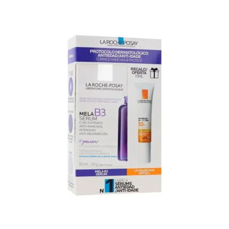 Pack La Roche-Posay Protector Solar Fluido UV Mune 400 FPS50+ 50ml + Sérum Mela B3 30ml Pack La Roche-Posay Protector Solar Fluido UV Mune 400 FPS50+ 50ml + Sérum Mela B3 30ml