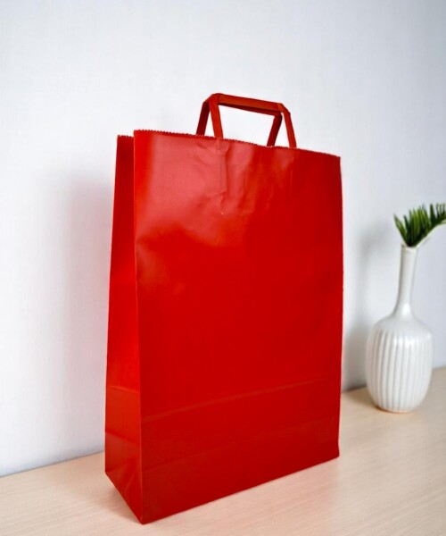 Bolsa lisa acuario 30x12x41 cm ROJO