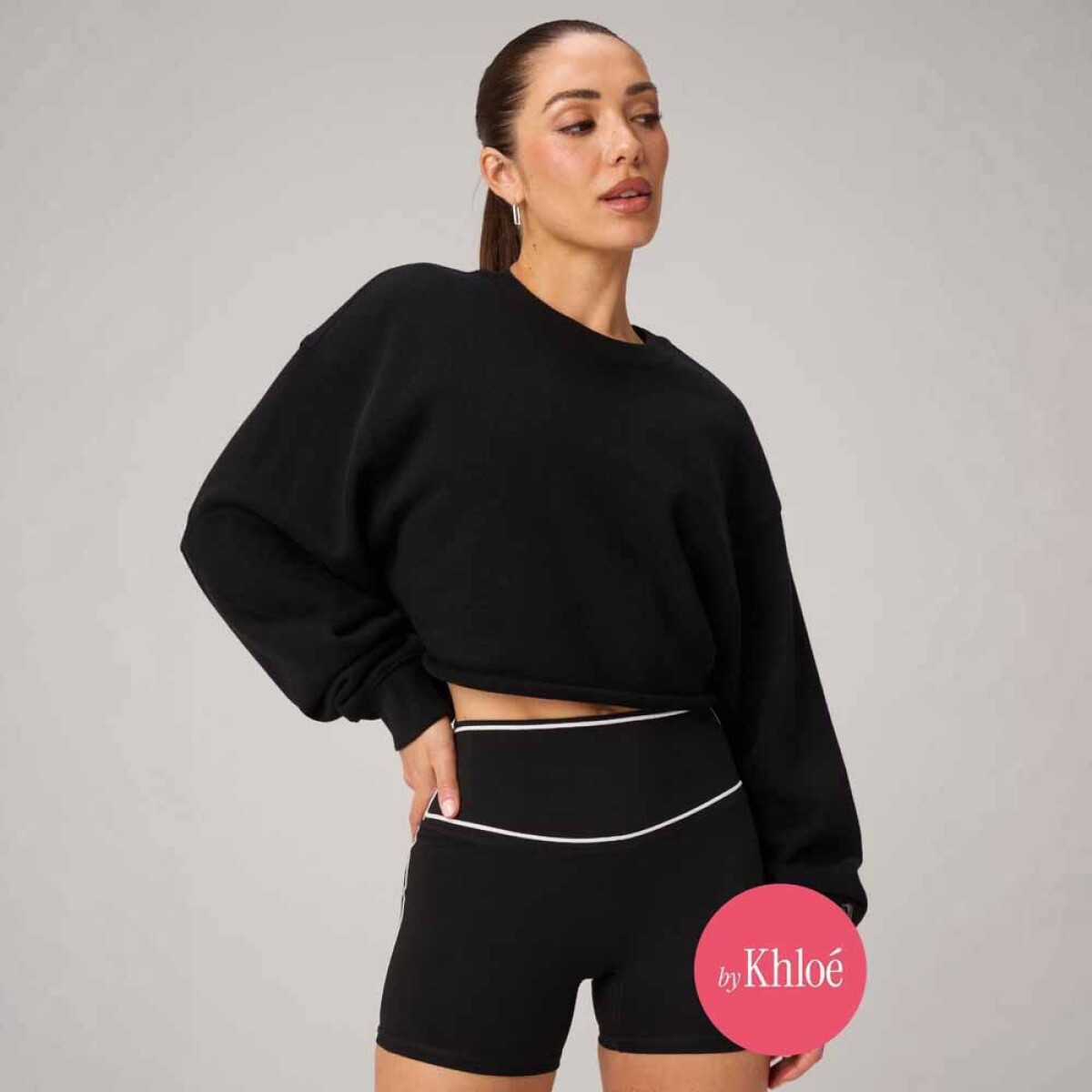 Polera Heavy Terry Cropped Pullover Mujer 