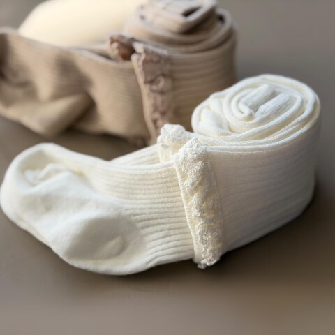 Medias Can Can Puntilla Blanco