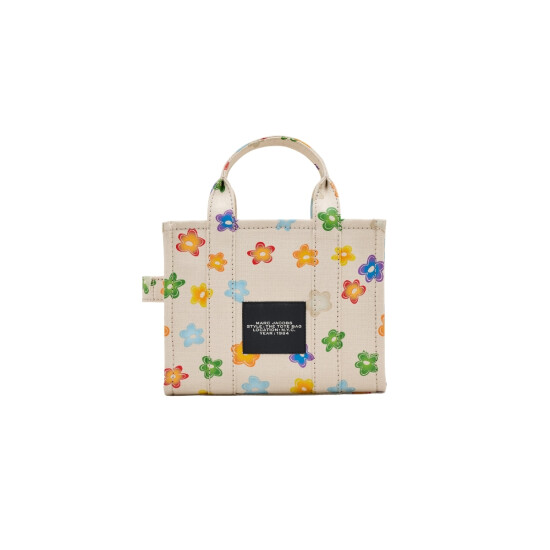MARC JACOBS - THE WILD DAISY CANVAS SMALL TOTE BAG Blanco