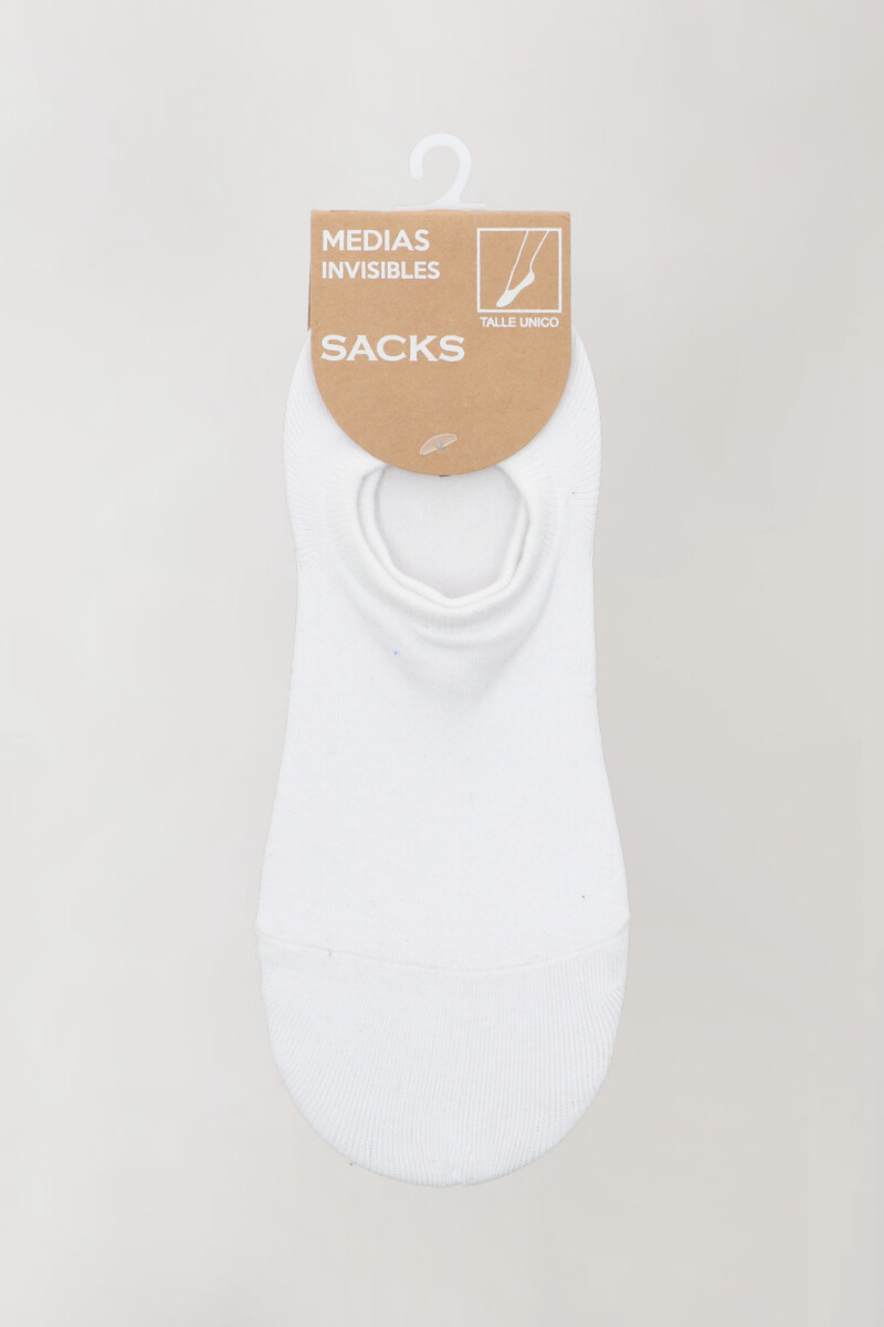 Medias invisbles cerradas de algodón Blanco
