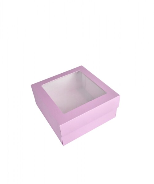 Caja 20x20x9,5 c/visor. LILA