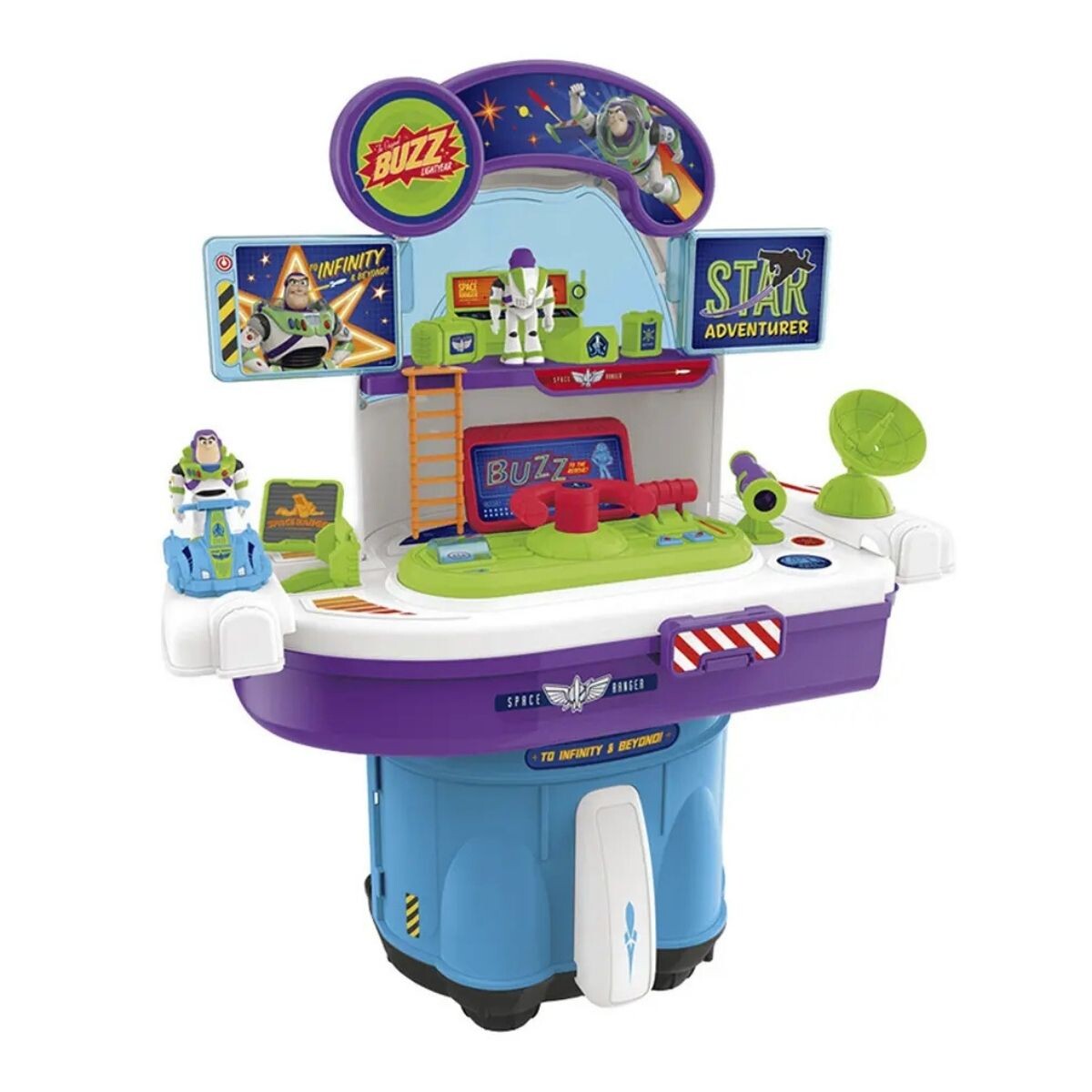 Nave Espacial Disney Pixar Buzz Lightyear 2 en 1 - VERDE-LILA-BLANCO 