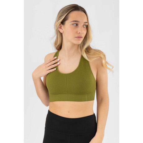 Top deportivo sin costura Verde claro