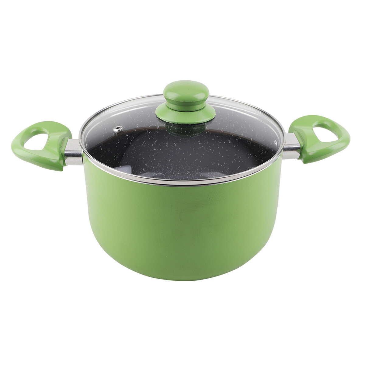 CACEROLA DE ALUMINIO DE 14 CM CON INTERIOR CERAMICO CUORI VERDE 