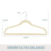 Percha de terciopelo antideslizante crema
