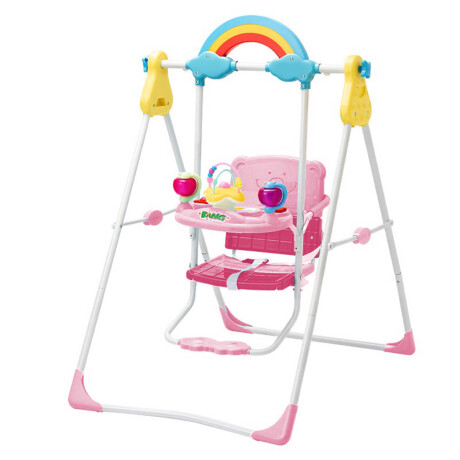 Silla Bebé Columpio Mecedor Juego Hamaca Int/ext Rosa