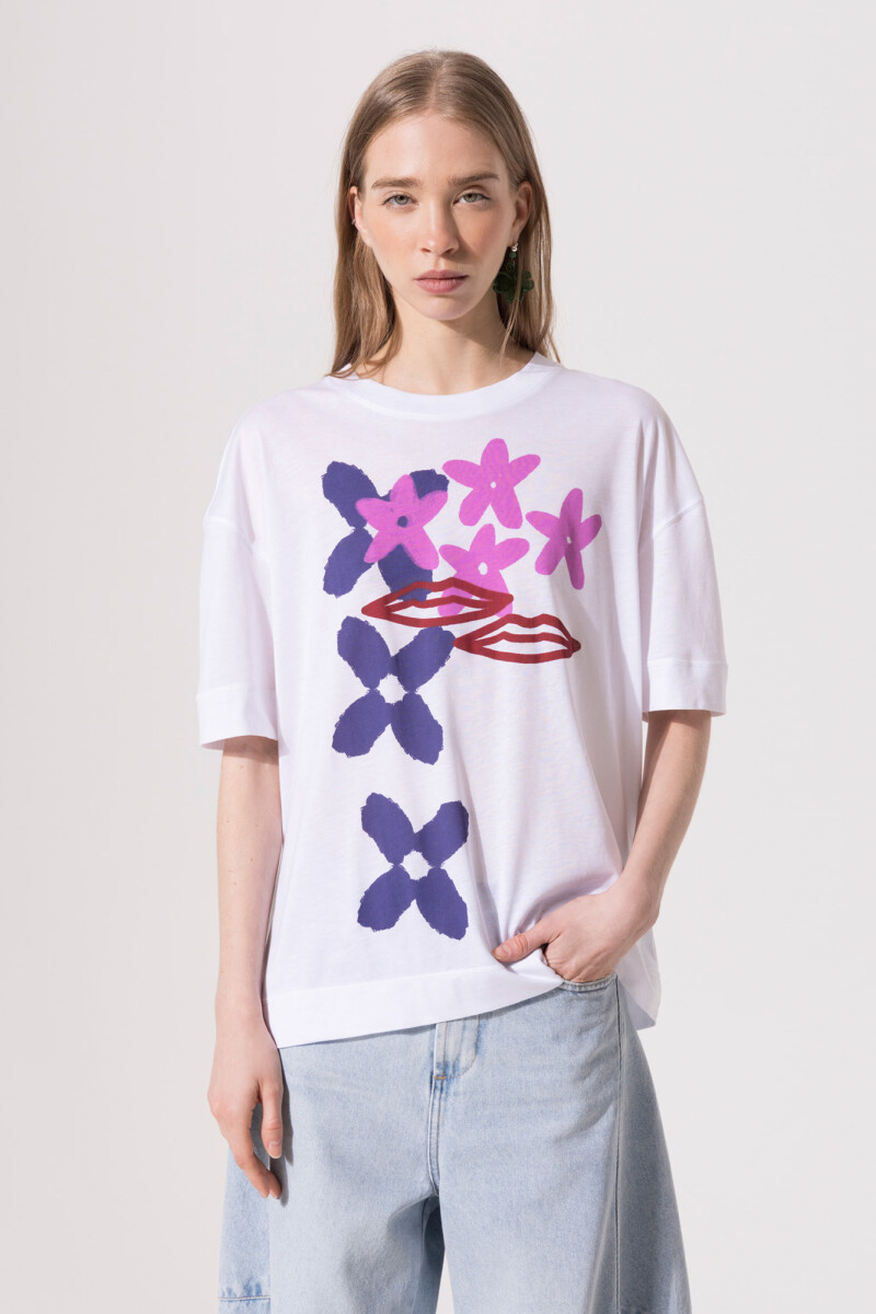 REMERA PINK Blanco