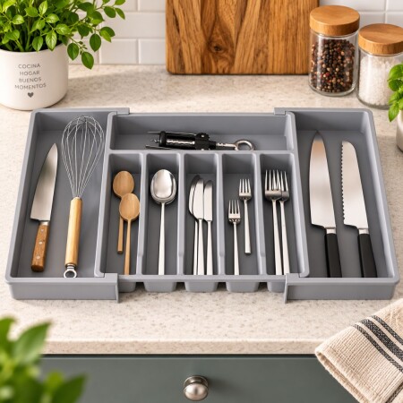 Organizador Cubiertera Plastica Extensible Ajustable Organizador Cubiertera Plastica Extensible Ajustable