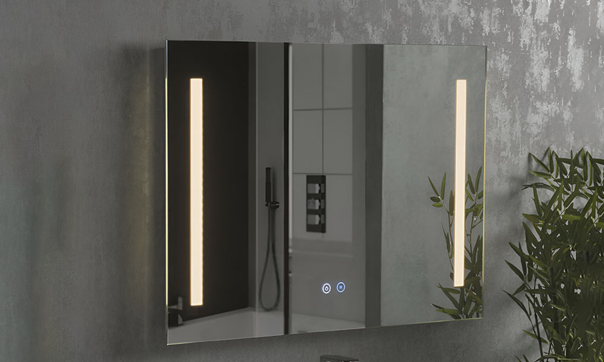 Espejo Frontal Con Luces Laterales 