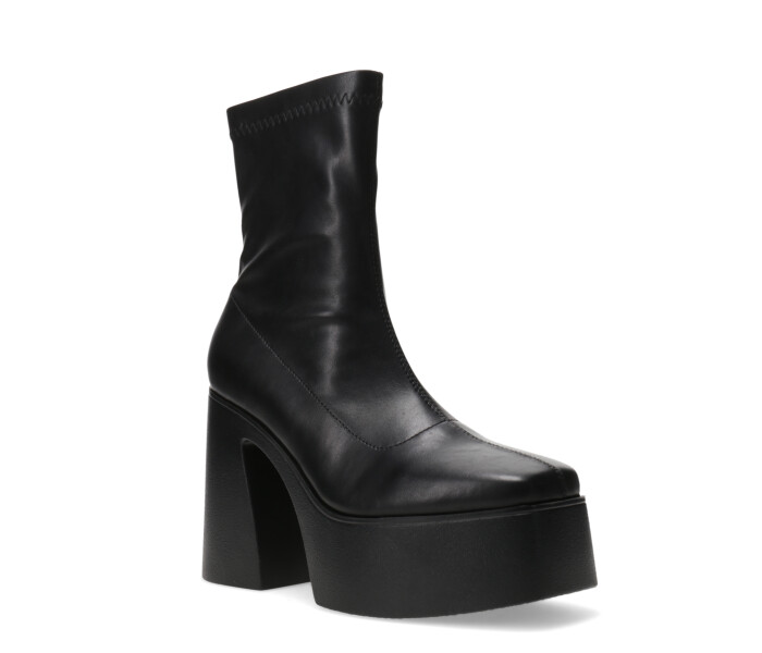 Bota BIRGI con plataforma y material elastizado Black
