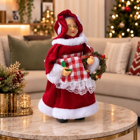 Mamá Noel Decorativa Navideña con Corona - Altura 30cm Mamá Noel Decorativa Navideña con Corona - Altura 30cm