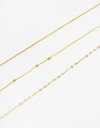 Collares Cortos Metal Set De Collares De Cadena Acero - Dorado