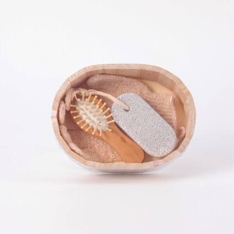 JUEGO DE ACCESORIOS DE BAÑO (CEPILLO DE MADERA PARA EL PELO) JUEGO DE ACCESORIOS DE BAÑO (CEPILLO DE MADERA PARA EL PELO)