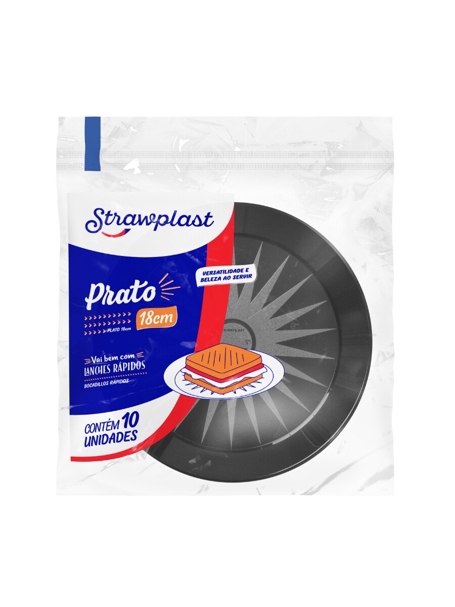 PLATOS REDONDOS 18cm negro