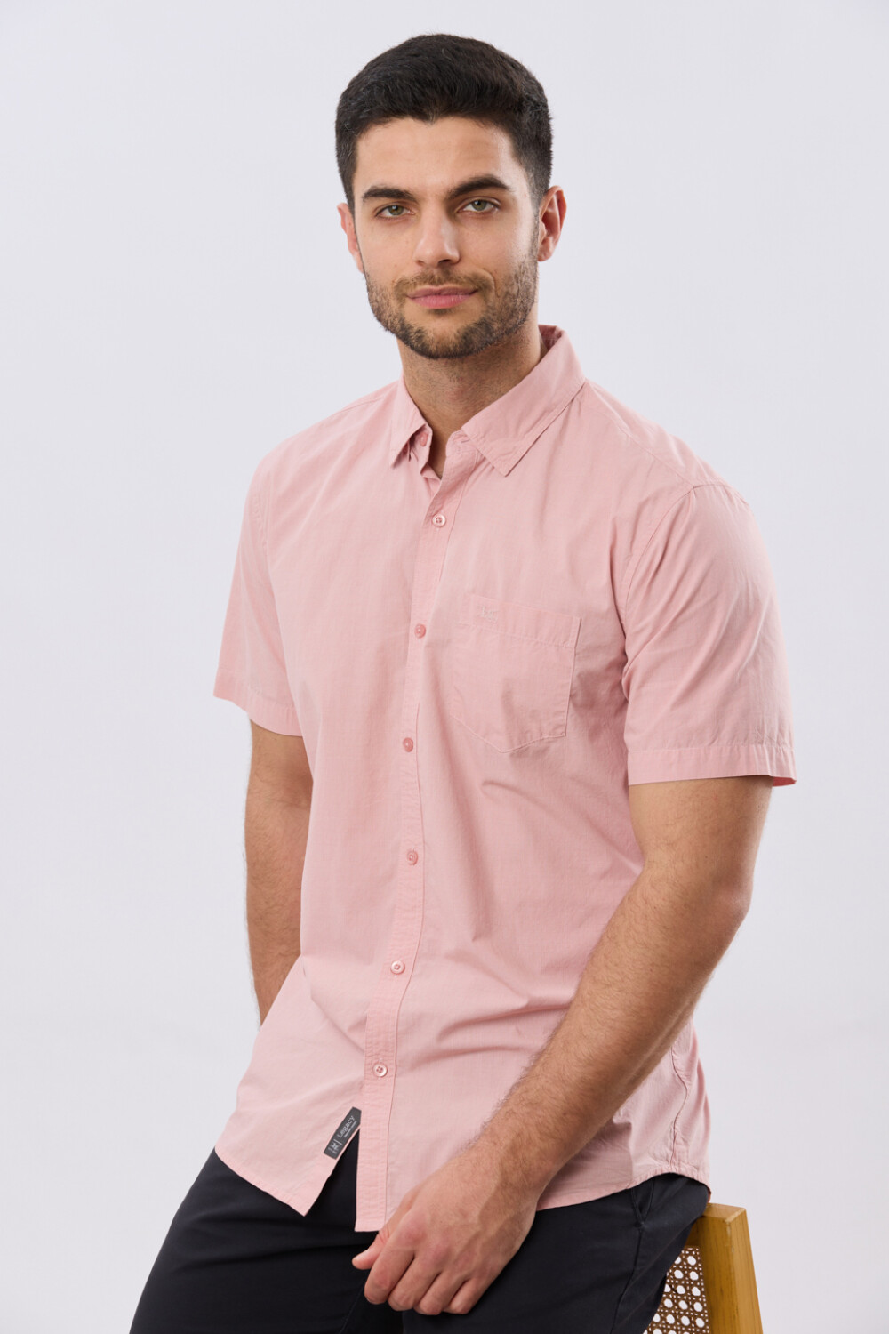 CAMISA LISA DE ALGODÓN Rosa