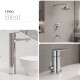 JUEGO DE GRIFERIA MONOCOMANDO BRILLO LINEA BLEST BAÑO CROMO