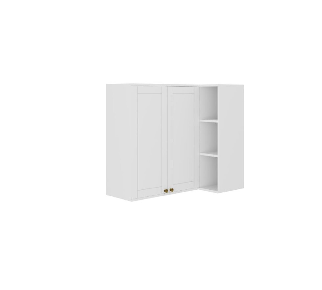 Aereo Esquinero Americana 80cm 2 Puertas Blanco