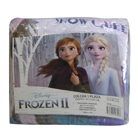 Colcha Infantil Frozen 1 Plaza 100% Microfibra BLANCO