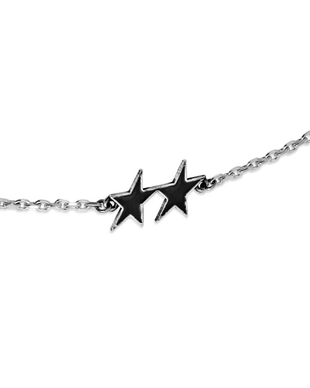 TwoJeys Collar Black Enameled Icon Plata TwoJeys Collar Black Enameled Icon Plata