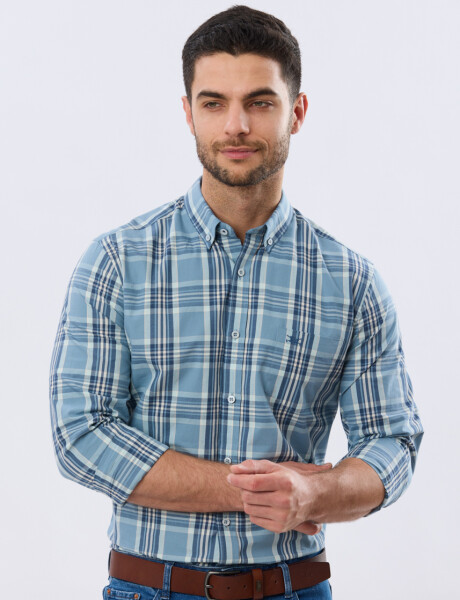 CAMISA CUADROS Piedra