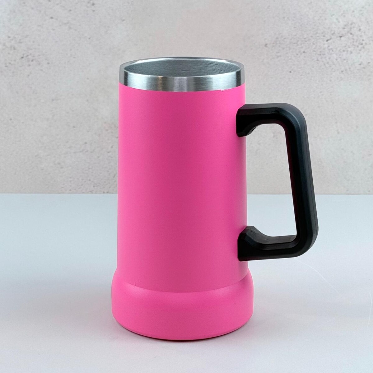 Vaso de Acero Inoxidable con Mango 710ML | Rosado 