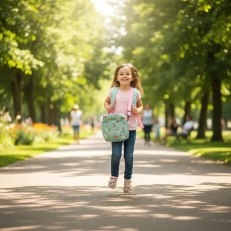 Set Mochila 3 Piezas Estampado Helados Escolar Resistente Verde Claro