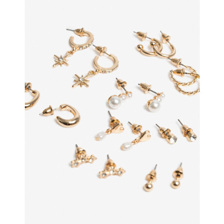 Aros Sets Metal Plateado Rodio