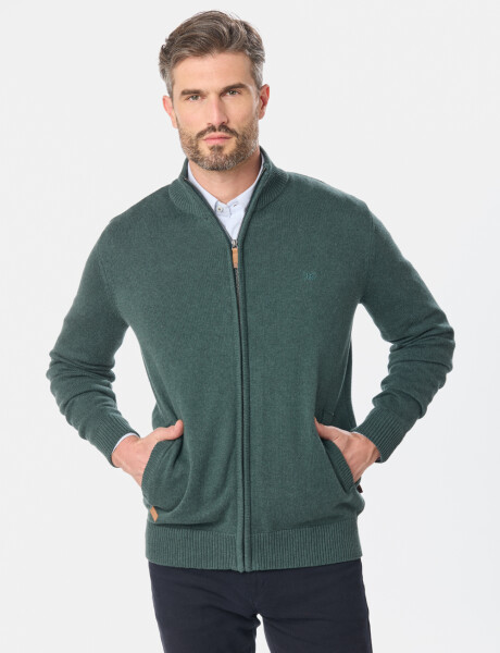 CAMPERA TEJIDA DE ALGODON Verde