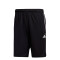Short de Hombre Adidas Essentials Piqué 3 Rayas Negro - Blanco