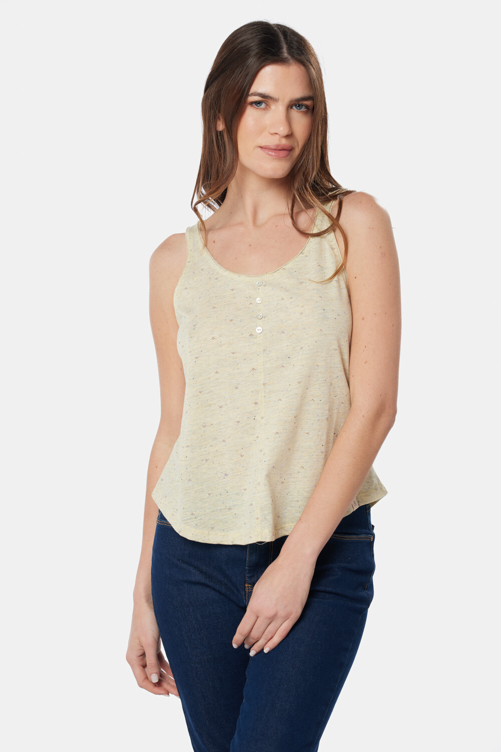 MUSCULOSA CON BOTONES Amarillo