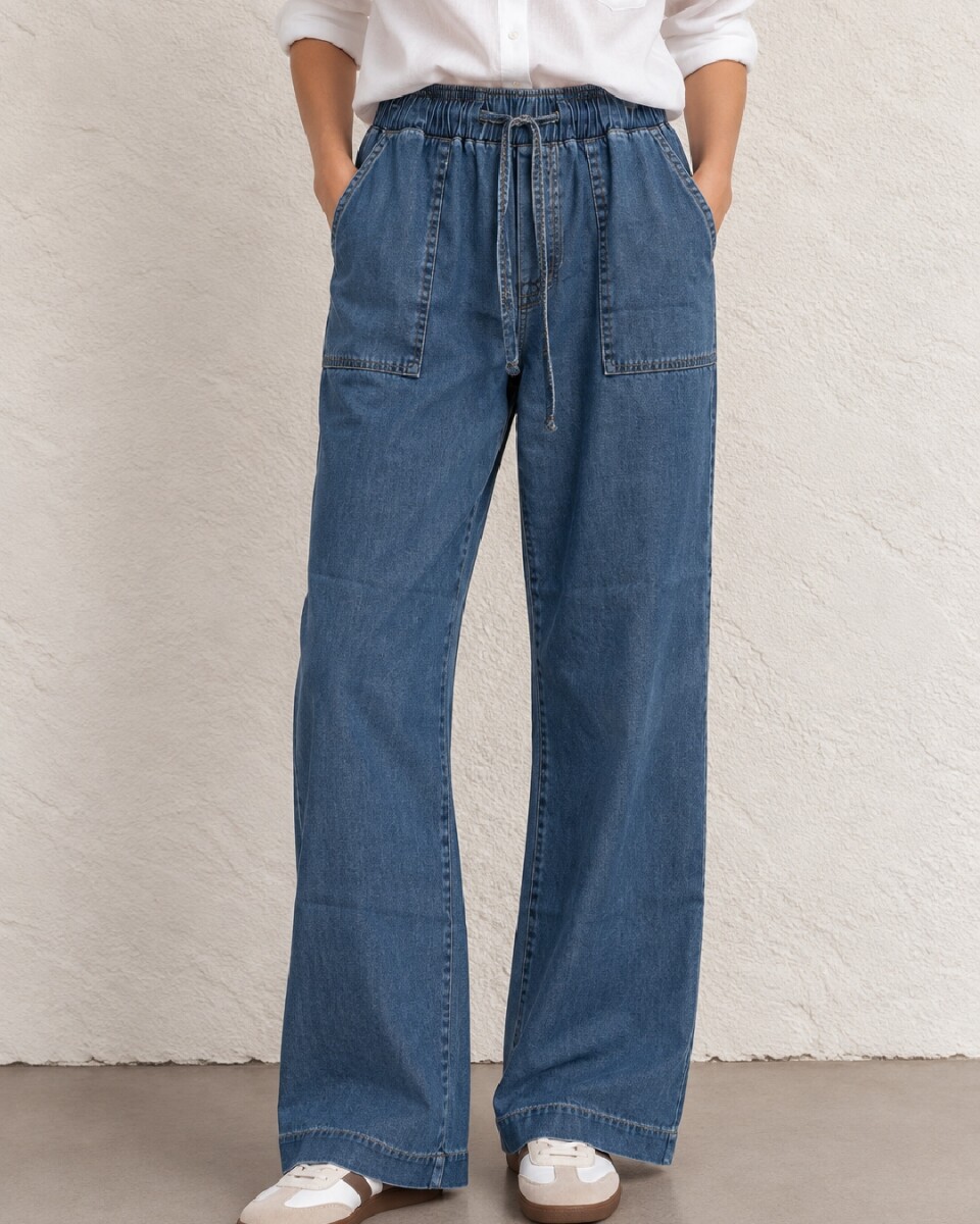 outlet - Pantalon Denim azul 