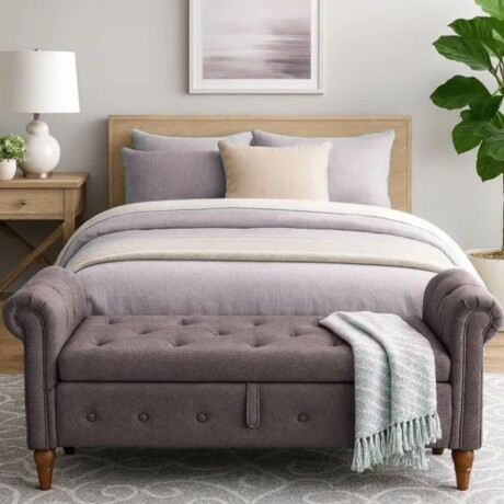 Sofa pie de cama baul Gris oscuro