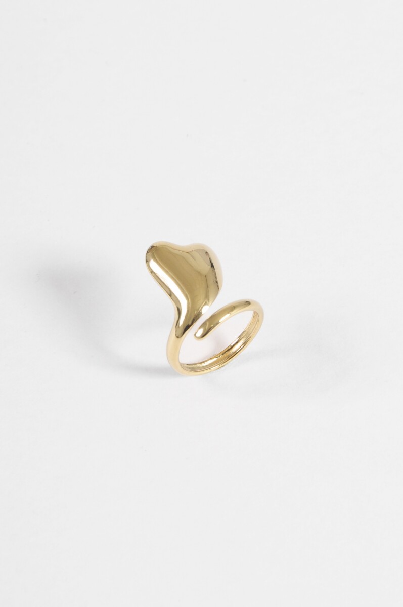 Anillo acero cora ajustable - dorado 