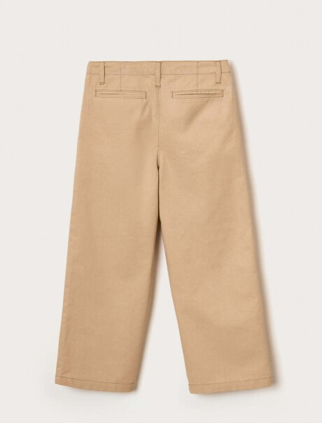 PANTALONES RECTOS DE SARGA BEIGE
