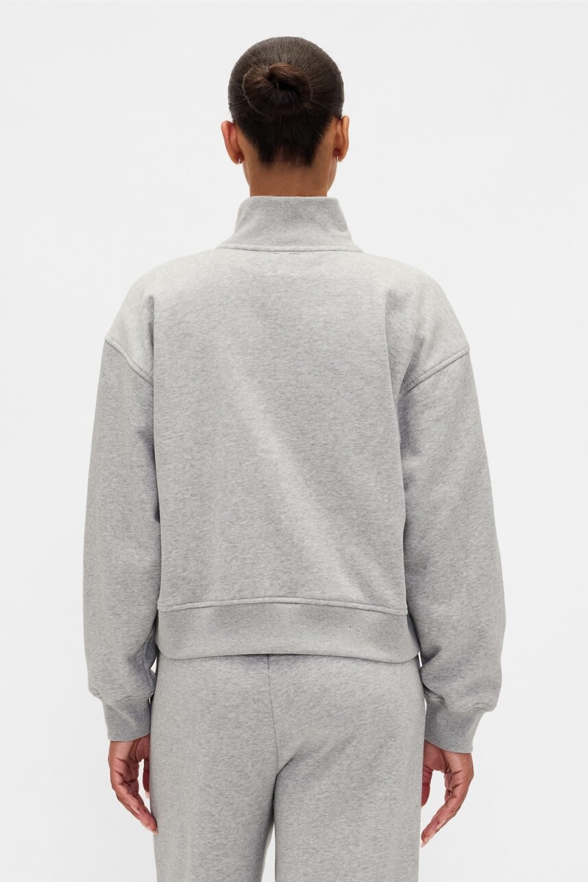 Buzo Deportivo Logo Gap Medio Cierre Mujer Heather Grey