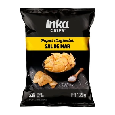 Papas Inka Chips sal de mar 135g Papas Inka Chips Sal De Mar