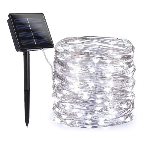 Guirnalda Solar Luces Exterior Led 10 Metros 100 Luces Frias Guirnalda Solar Luces Exterior Led 10 Metros 100 Luces Frias