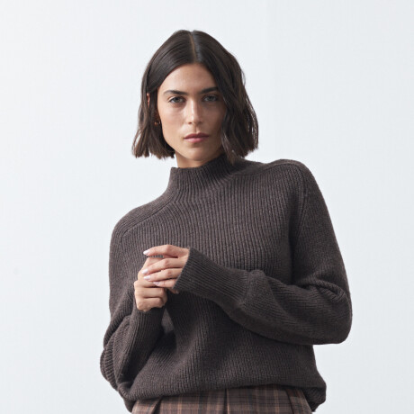 POLERA DALMA Marrón oscuro